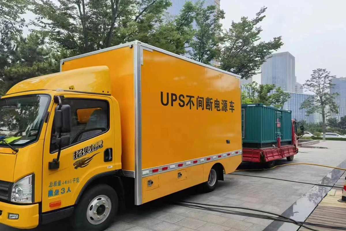 贵港发电机租赁施工现场