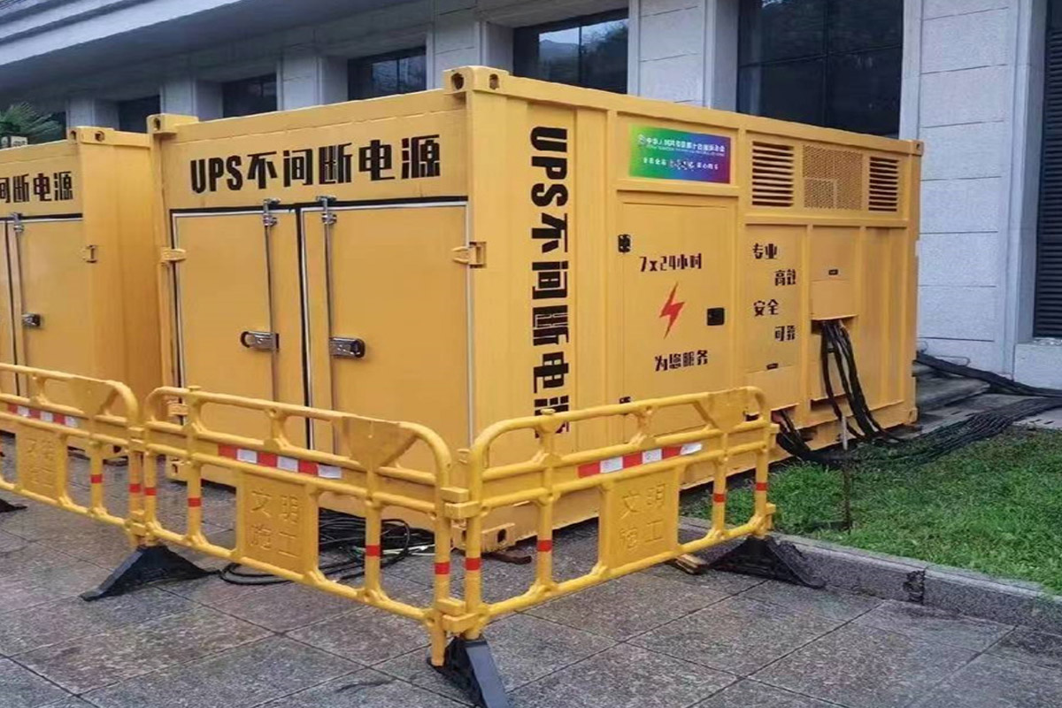 贵港发电机租赁施工现场