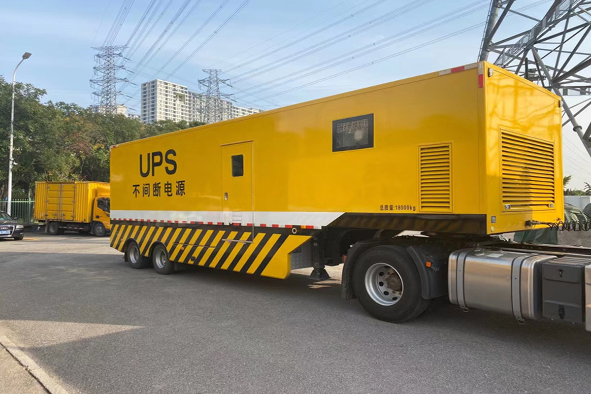 贵港发电机租赁施工现场